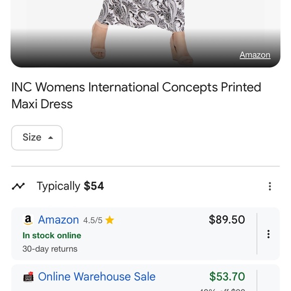 🖤💞 INC maxi dress NWT 💞🖤 - Picture 6 of 6